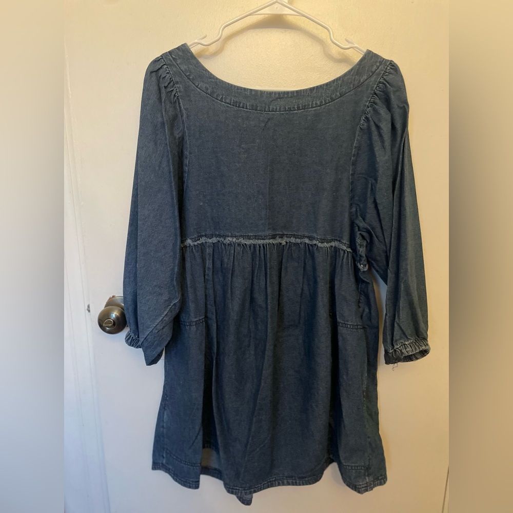 Free People Denim Babydoll Dress